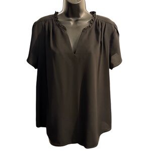 41 Hawthorn short sleeve Black Blouse